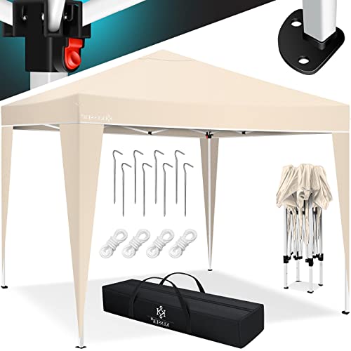 KESSER ® tuinhuisje 3x3m   waterdicht   inclusief tas   pop-up kliksysteem   UV-bescherming 50+   opvouwbaar tuinhuisje   partytent   metalen stutten   beige