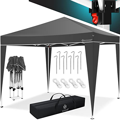 KESSER ® tuinhuisje 3x3m   waterdicht   inclusief tas   pop-up kliksysteem   UV-bescherming 50+   opvouwbaar tuinhuisje   partytent   metalen stutten   antraciet