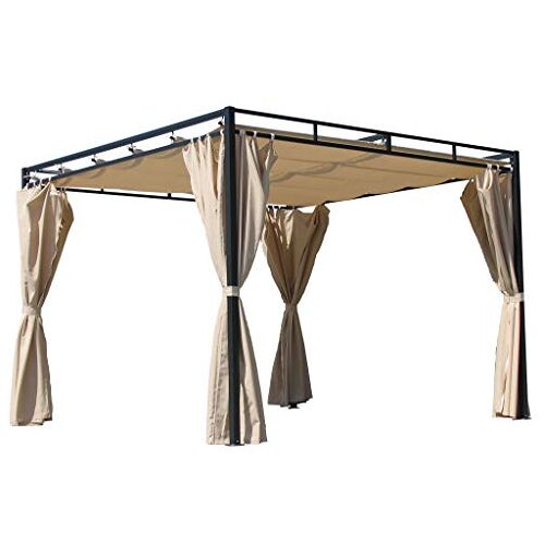 QUICK STAR vervangend dak voor plat dak Pergola Firenze 3x3m pergoladak overtrek zand