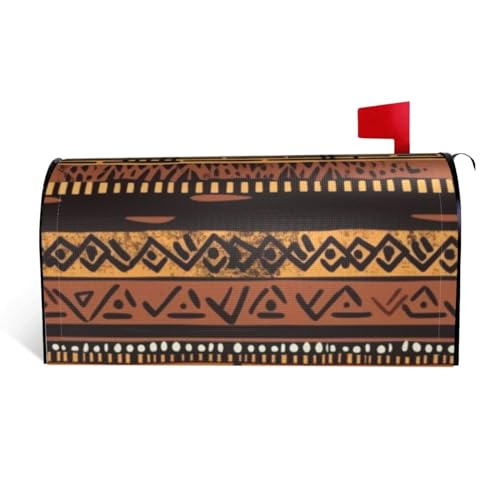 OUSIKA Afrikaanse modder doek tribal brievenbus cover magnetische standaard maat 21x18 inch brievenbus wraps decoratieve post brievenbus cover waterdichte post wraps cover voor tuin huisdecoraties