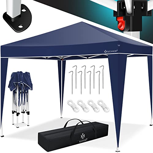 KESSER ® tuinhuisje 3x3m   waterdicht   inclusief tas   pop-up kliksysteem   UV-bescherming 50+   opvouwbaar tuinhuisje   partytent   metalen stutten   blauw