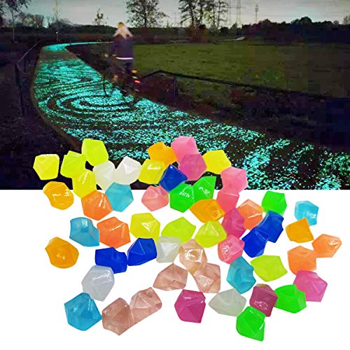 DOHAPPYS 300 stks Glow in The Dark Tuin Kiezelstenen, Tuinieren Lichtgevende Glow Stenen voor Looppaden Outdoor Decor Aquarium Aquarium Aquarium Tuin Decoratieve Stenen voor Pad Gazon Yard Walkway