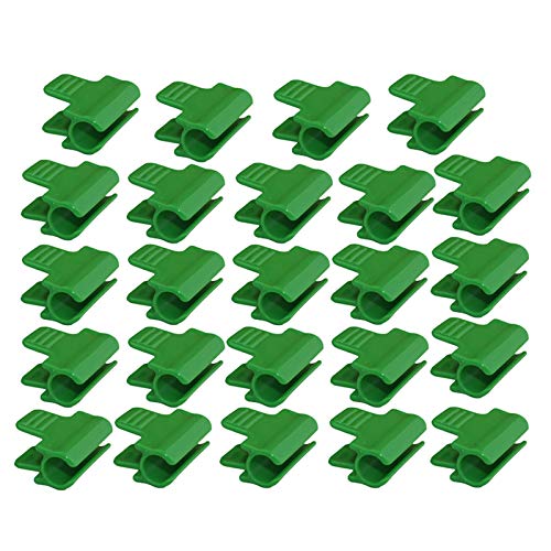 DRYEN 24 stuks tuinclips pijpklemmen, schuurfolie accessoires buitendiameter 16 mm plantenpalen, plastic filmclips kas rij afdekklemmen