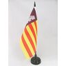 AZ FLAG Mallorca Tafelvlag 14x21 cm Mallorca City Desk Vlag 21 x 14 cm Zwarte plastic stok en voet