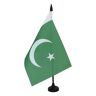 AZ FLAG Pakistan Table Vlag 14x21 cm Pakistani Desk Vlag 21 x 14 cm Zwarte plastic stok en voet