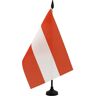 AZ FLAG Oostenrijk Tafelvlag 14x21 cm Oostenrijkse Bureauvlag 21 x 14 cm Zwarte plastic stok en voet