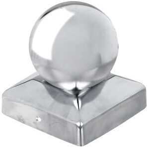Alberts 327095 paalkap voor houten palen met kogelkop rvs 90 x 90 mm Alberts 327095 paalkap voor houten palen met kogelkop rvs 90 x 90 mm