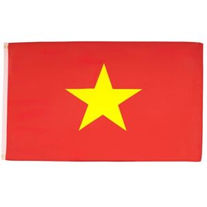Vietnam Vlag 250x150cm - Duurzaam Polyester - 2 Metalen Oogjes - Vlag Vietnam Vlag 250x150cm - Duurzaam Polyester - 2 Metalen Oogjes - Vlag
