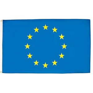 Europese Vlag 250x150cm - Duurzaam Polyester met Metalen Oogjes Europese Vlag 250x150cm - Duurzaam Polyester met Metalen Oogjes