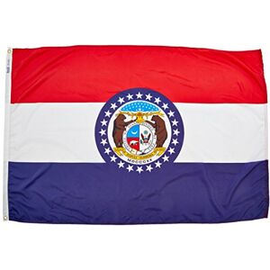 Annin Flagmakers Missouri State Flag 4x6ft. Nylon SolarGuard Nyl-Glo 100% Gemaakt in de VS naar officiële staatsontwerp specificaties door . Model 142970 Annin Flagmakers Missouri State Flag 4x6ft. Nylon SolarGuard Nyl-Glo 100% Gemaakt in de VS naar officiële staatsontwerp specificaties door . Model 142970