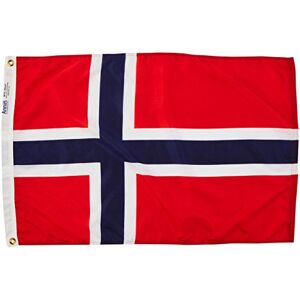 Annin Flagmakers Model 196443 Noorse vlag nylon SolarGuard NYL-Glo, 2x3ft, 100% gemaakt in de VS volgens officiële ontwerpspecificaties van de Verenigde Naties Annin Flagmakers Model 196443 Noorse vlag nylon SolarGuard NYL-Glo, 2x3ft, 100% gemaakt in de VS volgens officiële ontwerpspecificaties van de Verenigde Naties