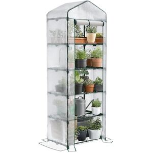 VOUNOT Tuinserre 69x49x193 cm Wit - Tuinserre VOUNOT Tuinserre 69x49x193 cm Wit - Tuinserre