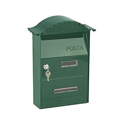 kippen 10005PG brievenbus model Glory 350 x 250 x 100 mm, groen kippen 10005PG brievenbus model Glory 350 x 250 x 100 mm, groen