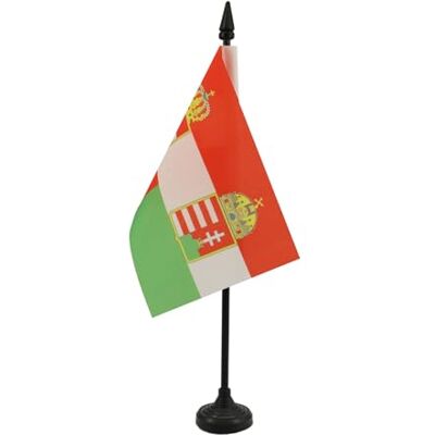AZ FLAG Tafelvlag Koninkrijk Italië kroon 15x10 cm Plastic Voet AZ FLAG Tafelvlag Koninkrijk Italië kroon 15x10 cm Plastic Voet
