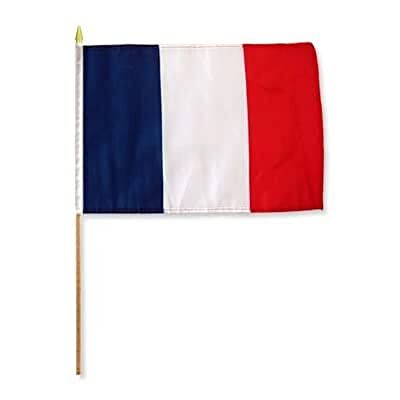 AZ FLAG Stokvlag Frankrijk 45x30 cm Vlag Frans Licht Polyester Houten Stok AZ FLAG Stokvlag Frankrijk 45x30 cm Vlag Frans Licht Polyester Houten Stok