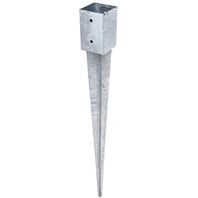 Alberts 211301 inslag-paalvoet voor ronde of vierkante houten palen thermisch verzinkt 91 x 91 mm totale lengte 900 mm Alberts 211301 inslag-paalvoet voor ronde of vierkante houten palen thermisch verzinkt 91 x 91 mm totale lengte 900 mm