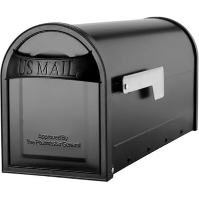 ARCHITECTURAL MAILBOXES Architecturale brievenbussen 8760B-10 Carlisle Postmount Brievenbus, Medium, Zwart ARCHITECTURAL MAILBOXES Architecturale brievenbussen 8760B-10 Carlisle Postmount Brievenbus, Medium, Zwart