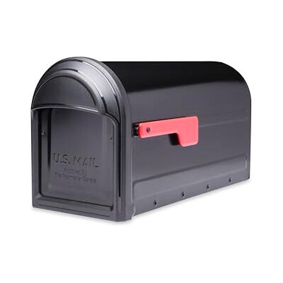 ARCHITECTURAL MAILBOXES 7900-1B-R-10 Barrington Postmount brievenbus, Zwart, L ARCHITECTURAL MAILBOXES 7900-1B-R-10 Barrington Postmount brievenbus, Zwart, L