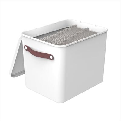 Rotho MyPaper Archive Box documentenorganizer, MY PAPER Plus, kunststof (PP) BPA-vrij, wit/blauw, (40,0 x 29,2 x 29,8 cm) Rotho MyPaper Archive Box documentenorganizer, MY PAPER Plus, kunststof (PP) BPA-vrij, wit/blauw, (40,0 x 29,2 x 29,8 cm)