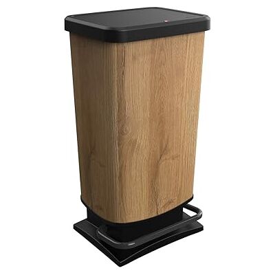 Rotho PASO afvalemmer 40l met deksel, kunststof (gerecycled PP), hout, 40l (35,3 x 29,5 x 67,6 cm) Rotho PASO afvalemmer 40l met deksel, kunststof (gerecycled PP), hout, 40l (35,3 x 29,5 x 67,6 cm)