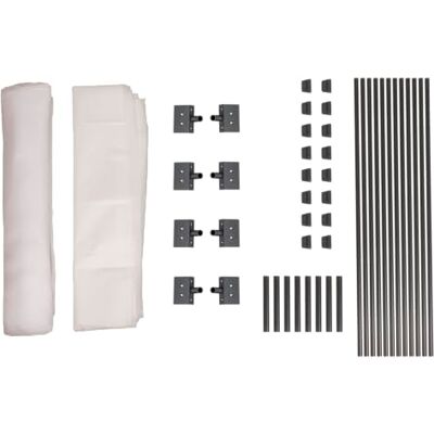 Windhager hefbedtunnelboog complete set, 4 x 2 m, planttunnel voor hefbedden, koeltunnel, inclusief ronde bogen, clips, montagebeugel, insectenbescherming en groeivlies, groeibevorderend Windhager hefbedtunnelboog complete set, 4 x 2 m, planttunnel voor hefbedden, koeltunnel, inclusief ronde bogen, clips, montagebeugel, insectenbescherming en groeivlies, groeibevorderend