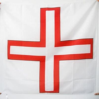 AZ FLAG Vlag Hospitaalorde van Sint-Thomas van Canterbury te Akko 90x90 cm AZ FLAG Vlag Hospitaalorde van Sint-Thomas van Canterbury te Akko 90x90 cm