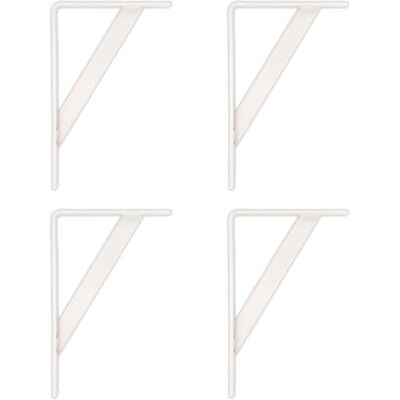 Amig Set van 4 zilverkleurige plankdragers 250 x 150 mm plankdragers Zwaar uitgevoerd staal: tot 320 kg Amig Set van 4 zilverkleurige plankdragers 250 x 150 mm plankdragers Zwaar uitgevoerd staal: tot 320 kg