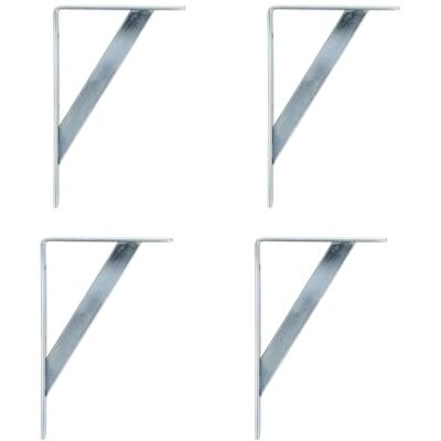 Amig Set van 4 witte plankdragers 250 x 125 mm plankdragers Zwaar uitgevoerd staal: tot 320 kg Amig Set van 4 witte plankdragers 250 x 125 mm plankdragers Zwaar uitgevoerd staal: tot 320 kg