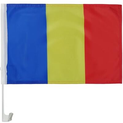 Carflag - Roemenië 45x30cm - Roemenië - PVC-stang - Autovlag Carflag - Roemenië 45x30cm - Roemenië - PVC-stang - Autovlag