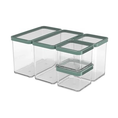 Rotho Loft Set opbergblikken 5 stuks LOFT, Kunststof (PP) BPA-vrij, transparant, (32.3 x 22.3 x 16.6 cm) Rotho Loft Set opbergblikken 5 stuks LOFT, Kunststof (PP) BPA-vrij, transparant, (32.3 x 22.3 x 16.6 cm)