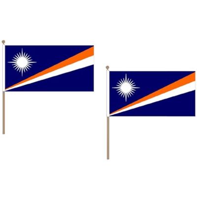 AZ FLAG Stokvlag Marshalleilanden 45x30 cm Polyester 100D Houten Stok Binnen en buiten handvlag Marshall Islands gestikte randen en verstevigde afwerking 100D polyester AZ FLAG Stokvlag Marshalleilanden 45x30 cm Polyester 100D Houten Stok Binnen en buiten handvlag Marshall Islands gestikte randen en verstevigde afwerking 100D polyester
