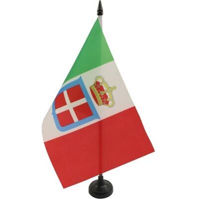 AZ Flag - Koninkrijk Italië kroon - 21x14 cm - Tafelvlag AZ Flag - Koninkrijk Italië kroon - 21x14 cm - Tafelvlag