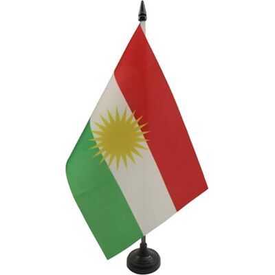 AZ FLAG - Kurdistan Flag 21x14 - Polyester - Deskstand - Flag AZ FLAG - Kurdistan Flag 21x14 - Polyester - Deskstand - Flag