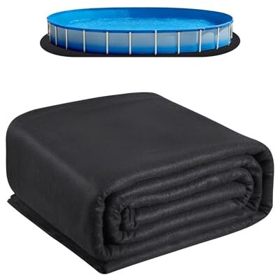 VEVOR Ovale zwembadfolie, 5,5 x 10,1 m zwembadfolie voor bovengrondse zwembaden, extra dikke zwembadmat, voorkomt perforaties, gerecycled geotextiel materiaal onderlegger, verlengt de levensduur van VEVOR Ovale zwembadfolie, 5,5 x 10,1 m zwembadfolie voor bovengrondse zwembaden, extra dikke zwembadmat, voorkomt perforaties, gerecycled geotextiel materiaal onderlegger, verlengt de levensduur van