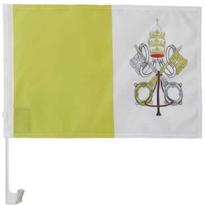 AZ Flag - Vatican Flag - 45x30 cm - Auto vlag AZ Flag - Vatican Flag - 45x30 cm - Auto vlag