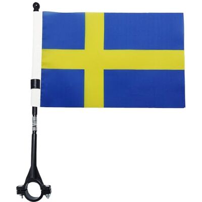 AZ FLAG Fietsvlag Zweden 21x15 cm Vlag Zweeds Licht Polyester Stok AZ FLAG Fietsvlag Zweden 21x15 cm Vlag Zweeds Licht Polyester Stok