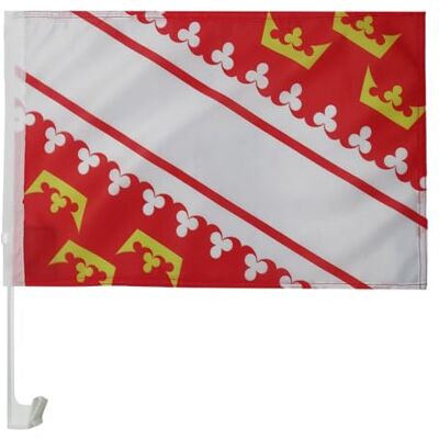 AZ FLAG Autovlag Elzas 45x30 cm Mesh Polyester Zuignap Buitengebruik autovlag Alsace gestikte weerbestendige afwerking met kunststof stok AZ FLAG Autovlag Elzas 45x30 cm Mesh Polyester Zuignap Buitengebruik autovlag Alsace gestikte weerbestendige afwerking met kunststof stok