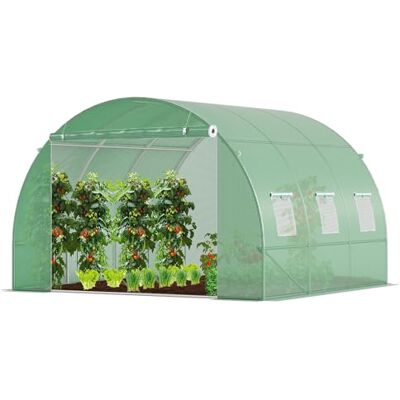 VOUNOT Kas, foliekas, winterbestendig, tomatenkas, folietunnel, 3x3x2m 9m² VOUNOT Kas, foliekas, winterbestendig, tomatenkas, folietunnel, 3x3x2m 9m²
