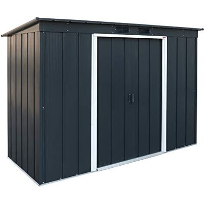 Duramax ECO 8 x 4 (3,32 m2) Pent Roof Metalen Opbergschuur, Thermisch Gegalvaniseerd Metalen Tuinhuisje, Gereedschapsopslagschuur, Sterke Versterkte Dakstructuur, Onderhoudsvrije Metalen Schuur Duramax ECO 8 x 4 (3,32 m2) Pent Roof Metalen Opbergschuur, Thermisch Gegalvaniseerd Metalen Tuinhuisje, Gereedschapsopslagschuur, Sterke Versterkte Dakstructuur, Onderhoudsvrije Metalen Schuur