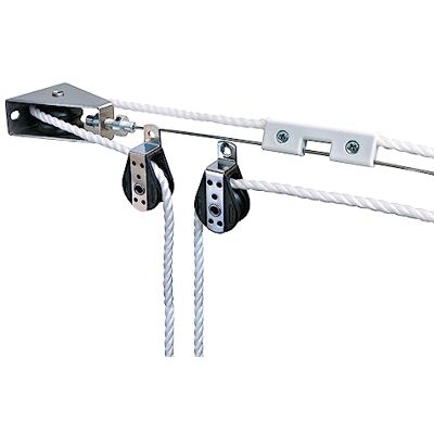 Windhager Montageset kabelsysteem, complete montageset voor het spannen en verplaatsen van luifels en zonnezeilen, 10884 Windhager Montageset kabelsysteem, complete montageset voor het spannen en verplaatsen van luifels en zonnezeilen, 10884
