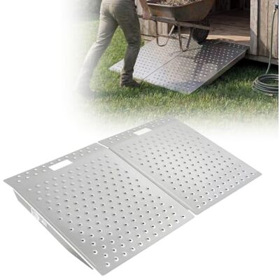 VEVOR Deurdrempelhelling 75 x 61,7 cm, rolstoelhelling van robuust aluminium, maximale draagkracht 340 kg, antislip platform, voor trappen, trottoirs, rollatoren en steekwagens VEVOR Deurdrempelhelling 75 x 61,7 cm, rolstoelhelling van robuust aluminium, maximale draagkracht 340 kg, antislip platform, voor trappen, trottoirs, rollatoren en steekwagens