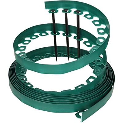 GARDENIX Model - Flexibele plastic tuinrand - 10m lengte - Groen GARDENIX Model - Flexibele plastic tuinrand - 10m lengte - Groen