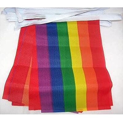 Vlaggenlint - Regenboog & Gay Pride 3m - 10 vlaggen Vlaggenlint - Regenboog & Gay Pride 3m - 10 vlaggen