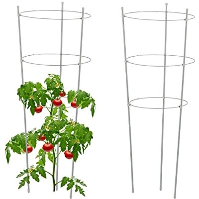 RELAXDAYS Set van ronde plantsteunen - 76cm hoog, 3 ringen, metaal RELAXDAYS Set van ronde plantsteunen - 76cm hoog, 3 ringen, metaal