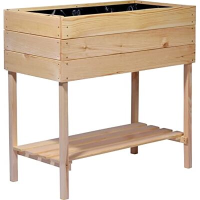 DOBAR Rechthoekig verhoogd bed met plank DOBAR Rechthoekig verhoogd bed met plank