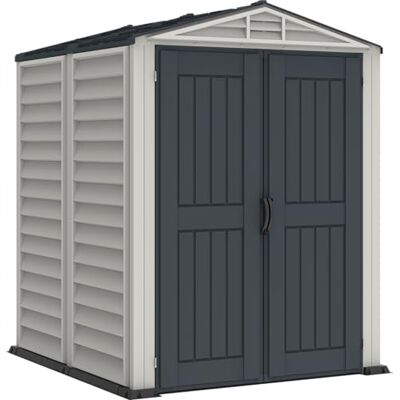 Duramax YardMate 5' x 5' PLUS kunststof gereedschapshuis, brandvertragend PVC-hars, all-weather & onderhoudsvrij gereedschapshuis van kunststof, inclusief kunststof bodem, sterke structuur, Adobe & grijs Duramax YardMate 5' x 5' PLUS kunststof gereedschapshuis, brandvertragend PVC-hars, all-weather & onderhoudsvrij gereedschapshuis van kunststof, inclusief kunststof bodem, sterke structuur, Adobe & grijs