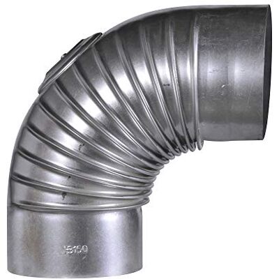FIREFIX A150/BT FAL boog 90°, stijf, met reinigingsdeur, ø 150 mm kachelpijpen van plaatstaal, 0,6 mm dik, binnenliggende gestikt, lengtes lasergelast, zilver FIREFIX A150/BT FAL boog 90°, stijf, met reinigingsdeur, ø 150 mm kachelpijpen van plaatstaal, 0,6 mm dik, binnenliggende gestikt, lengtes lasergelast, zilver