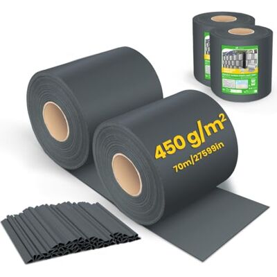 VOUNOT Privacyscherm, pvc-hek, 450 g/m², inkijkbescherming voor tuin, verduisteringsfolie, 19 cm x 140 m, met 80 bevestigingsclips voor gaaspanelen, stijve hekken, antraciet VOUNOT Privacyscherm, pvc-hek, 450 g/m², inkijkbescherming voor tuin, verduisteringsfolie, 19 cm x 140 m, met 80 bevestigingsclips voor gaaspanelen, stijve hekken, antraciet