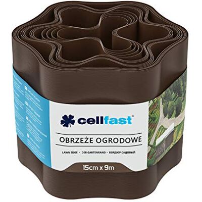 Cellfast Bruine kunststof tuinrand - 15cm x 9M Cellfast Bruine kunststof tuinrand - 15cm x 9M
