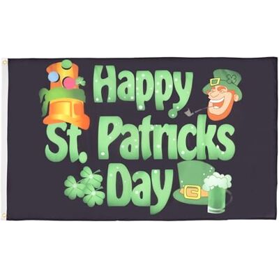 AZ FLAG Zwarte Sint Patrick's Day Vlag - Vlag Ierland - Paddy's Day 150x90cm AZ FLAG Zwarte Sint Patrick's Day Vlag - Vlag Ierland - Paddy's Day 150x90cm